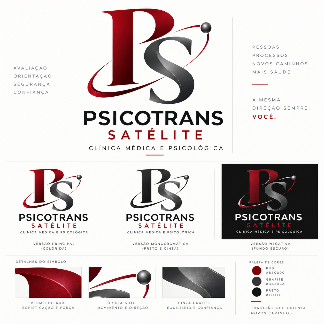 Identidade visual Psicotrans Satélite